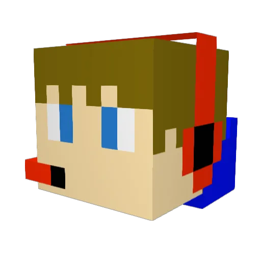 kippyjoe Minecraft avatar head, 3D render