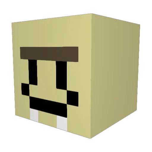 kiprhook Minecraft avatar head, 3D render