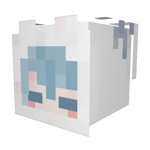 kipspit Minecraft avatar head, 3D render