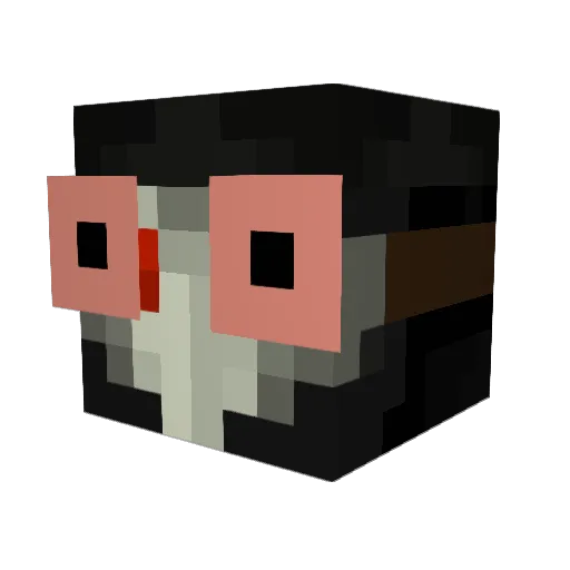 kiptis Minecraft avatar head, 3D render