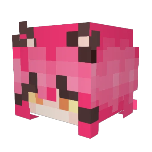 kira_kis Minecraft avatar head, 3D render
