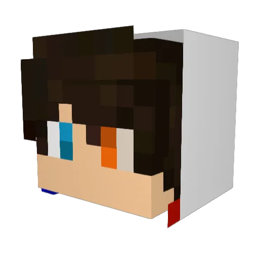kira_misaka Minecraft avatar head, 3D render