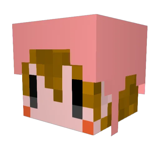 kira_n Minecraft avatar head, 3D render