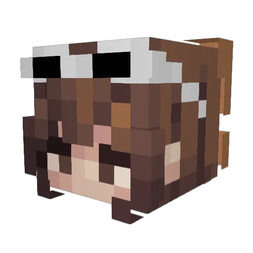 kiraakuri Minecraft avatar head, 3D render