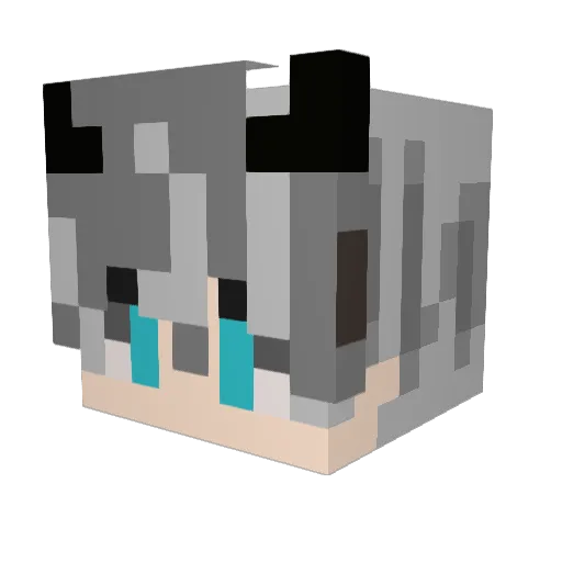 kiradalo Minecraft avatar head, 3D render