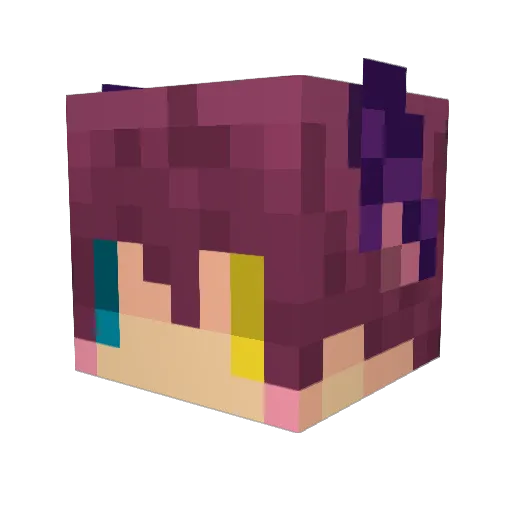 kiragin Minecraft avatar head, 3D render