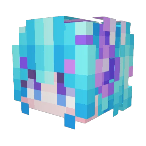 kiranabix3x Minecraft avatar head, 3D render