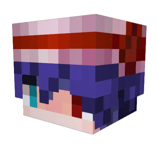 kirby_creeper Minecraft avatar head, 3D render