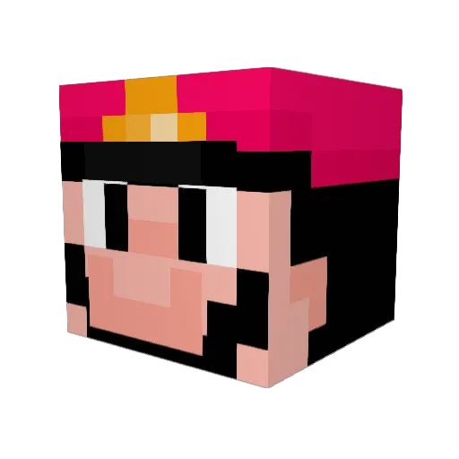 kirbylegendary Minecraft avatar head, 3D render