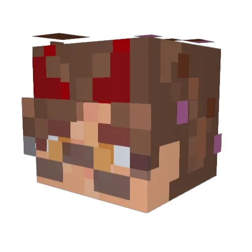 kirbyoreouwu Minecraft avatar head, 3D render