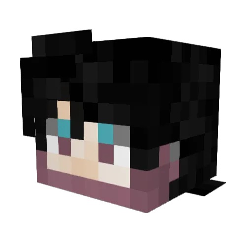 kirbypacman Minecraft avatar head, 3D render
