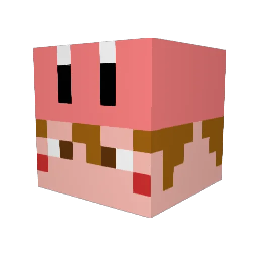 kirbyst Minecraft avatar head, 3D render