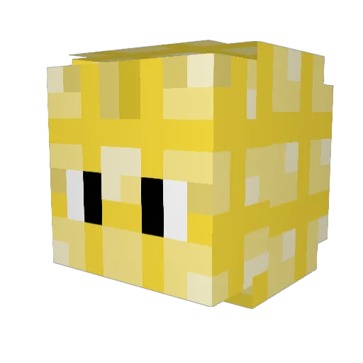 kirbytoes Minecraft avatar head, 3D render