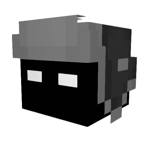 kirbyysan Minecraft avatar head, 3D render