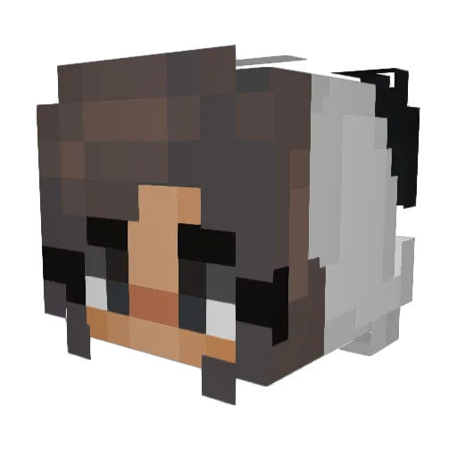 kirchi77 Minecraft avatar head, 3D render