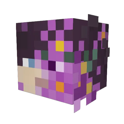 kirdq Minecraft avatar head, 3D render