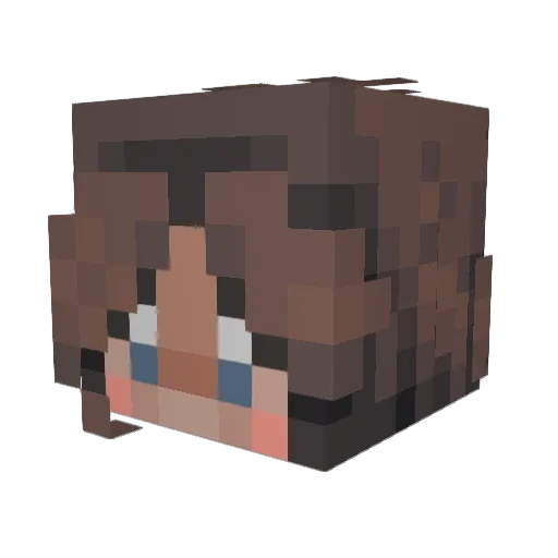 kireinatori Minecraft avatar head, 3D render