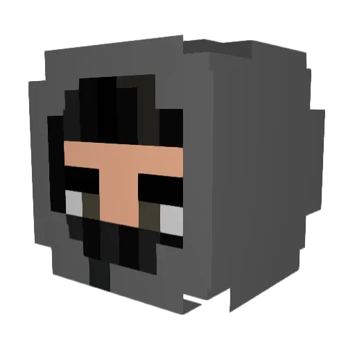 kiri077 Minecraft avatar head, 3D render