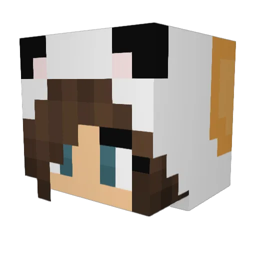 kiri_miri Minecraft avatar head, 3D render