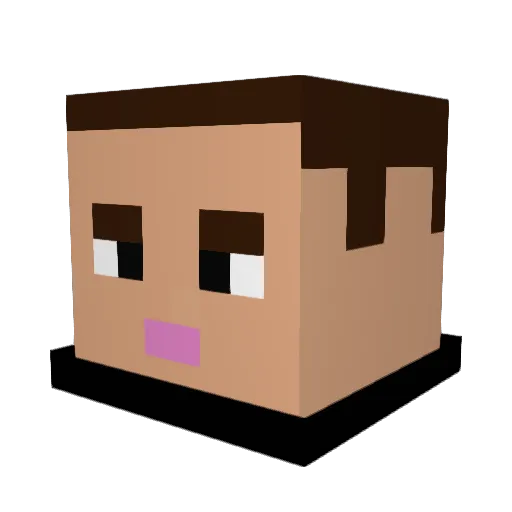 kiriambo Minecraft avatar head, 3D render