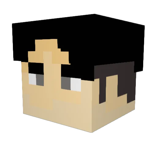 kiribakutodo Minecraft avatar head, 3D render