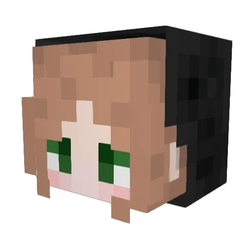 kiriminko Minecraft avatar head, 3D render