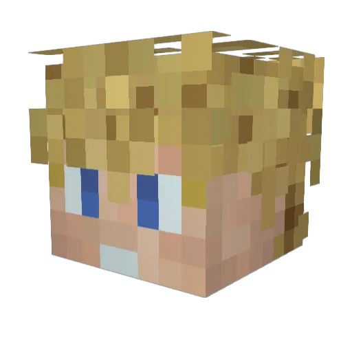 kirin_b0t Minecraft avatar head, 3D render