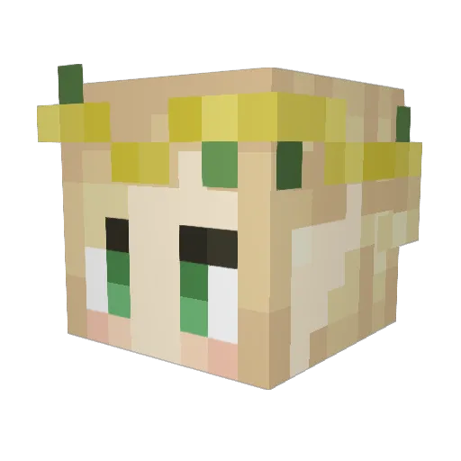 kirinkibird Minecraft avatar head, 3D render