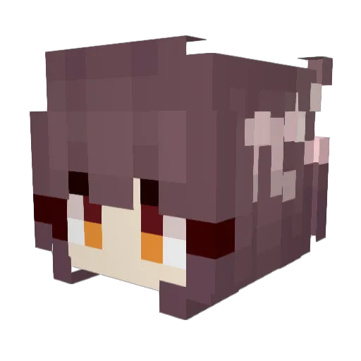 kiripaws Minecraft avatar head, 3D render