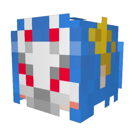 kirishimach Minecraft avatar head, 3D render