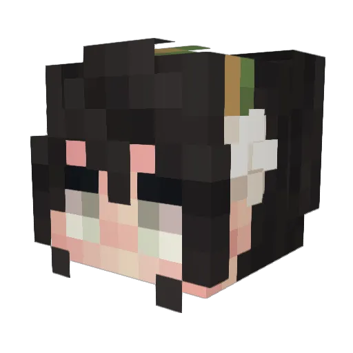 kirismu Minecraft avatar head, 3D render