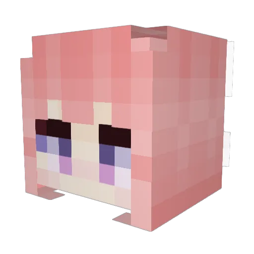 kirispica Minecraft avatar head, 3D render