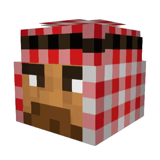 kirit0kj Minecraft avatar head, 3D render