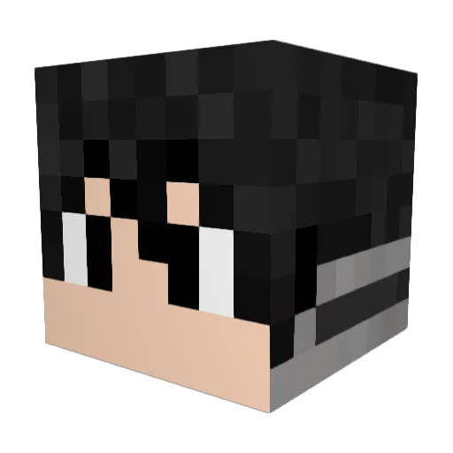 kirito30xd Minecraft avatar head, 3D render