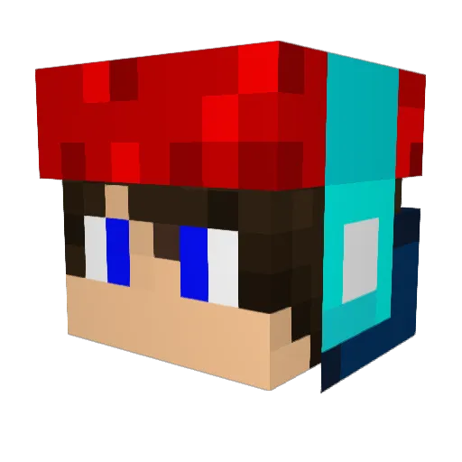 kirito9429 Minecraft avatar head, 3D render