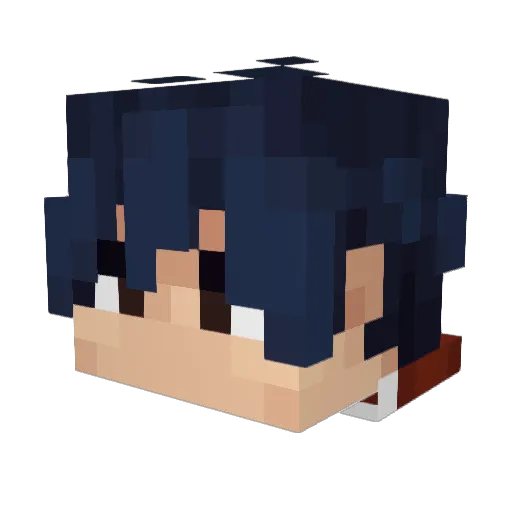 kiritoVIX Minecraft avatar head, 3D render