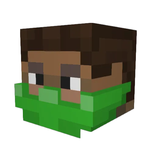 kirk1989 Minecraft avatar head, 3D render