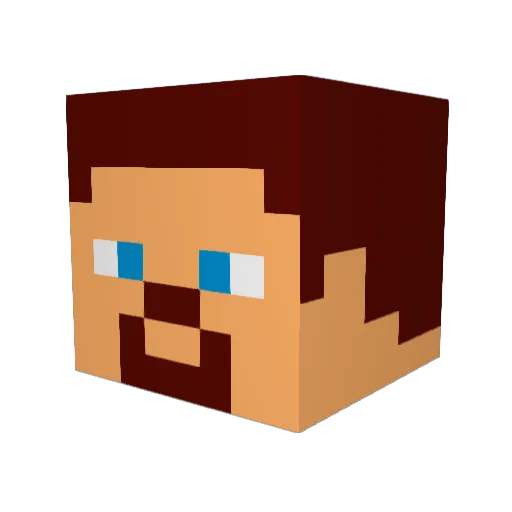 kirklandone Minecraft avatar head, 3D render