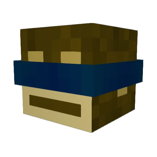 kirkomode Minecraft avatar head, 3D render