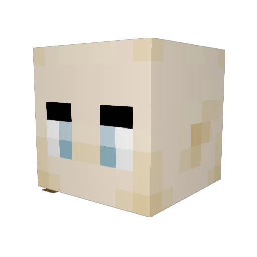 kirkwallian Minecraft avatar head, 3D render