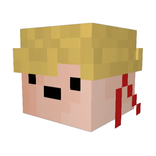 kirkyo Minecraft avatar head, 3D render