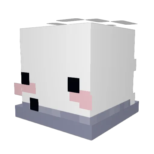kiroluxMC Minecraft avatar head, 3D render