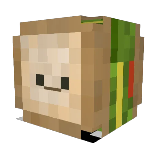 kirreS Minecraft avatar head, 3D render