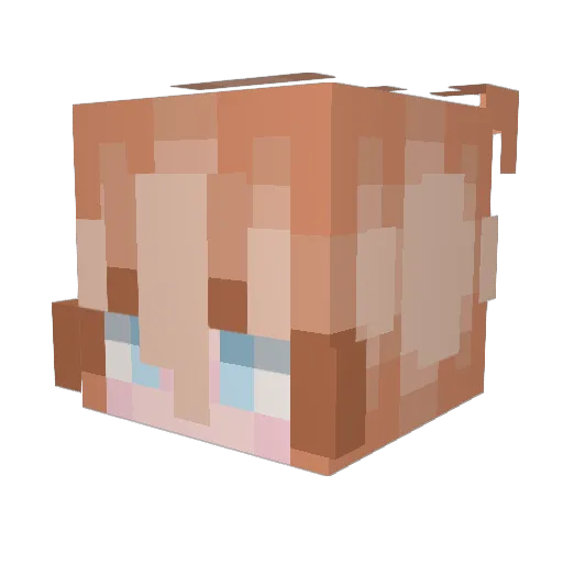 kirriiii Minecraft avatar head, 3D render