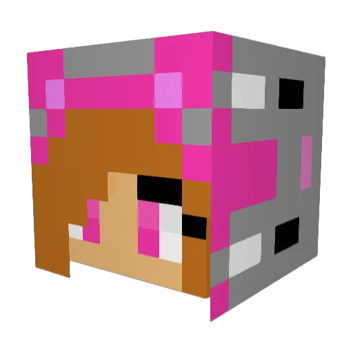 kirs14 Minecraft avatar head, 3D render