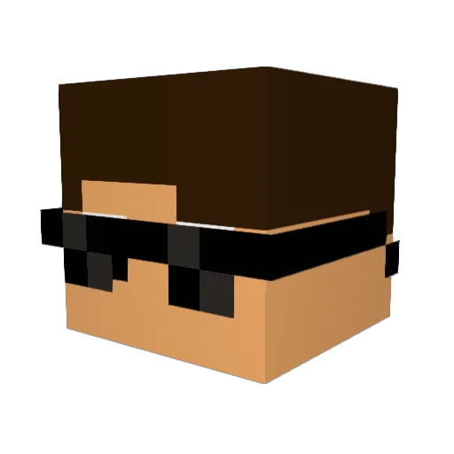 kirski Minecraft avatar head, 3D render