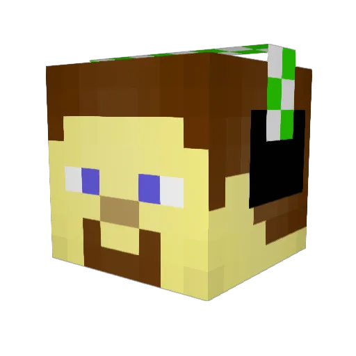 kirunik Minecraft avatar head, 3D render