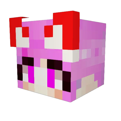 kiruristar Minecraft avatar head, 3D render