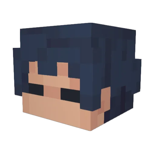 kirushkinx Minecraft avatar head, 3D render