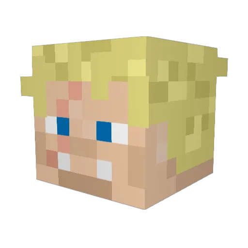 kiryu977 Minecraft avatar head, 3D render